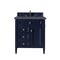 James Martin Vanities Brittany 30in Single Vanity, Victory Blue w/ 3 CM Charcoal Soapstone Quartz Top 650-V30-VBL-3CSP - alternate 1